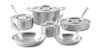 All-Clad D5 Brushed 5 Ply Stainless Steel Cookware Set 10 Piece w/ Frying Pans, Pots and Pans Set, Induction, Oven Broiler Safe 600F, Silver