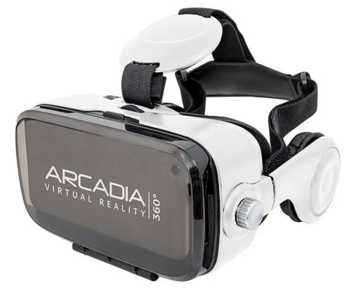 Arcadia 360 Virtual Reality Headset, VR Cell Phone Headset for Mobile Games, Movies, Travel. Compatible with Your Smartphone Device.