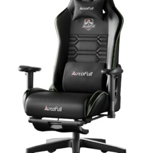 AutoFull C3 Gaming Chair, Racing Style Gaming Chair with Velvet Material Ergonomic Lumbar Support,Adjustable High Back PU Leather PC Chair,Black