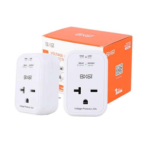 BXST Single Outlet Power Surge Protector for Refrigerator/Microwave Oven/Smart TV Small Wall Surge Voltage Protector for Appliance 140J 4400W（2 Pack）…