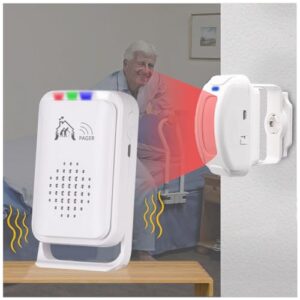 Bed Alarm for Elderly Adults Wireless,Bed Sensor Alarm and Fall Prevention for Elderly/Dementia Patients and More,Caregiver Pager/Motion Sensor Alarm with Vibration【 Newly Upgraded】