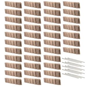 Beuta Landscape Edging | Garden Edging Border | Faux Stone Block XL for Lawn Edging, Flower Beds & Yard Edging – 40 Pack | Each Section Has 6 Blocks 48″ L x 4″ W x 9.5″ H | 120 Spikes | Sandstone