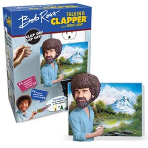 Bob Ross Talking Night Light, Wireless Sound Activated On/Off Light Switch, Clap Detection, Perfect for Kitchen/Bedroom/TV/Appliances, 120 V Wall Plug, Smart Home