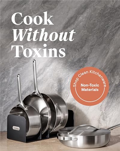 Caraway Stainless Steel Cookware Set (4 Piece) - 5-Ply Stainless Steel Pots & Pans - Includes Fry Pan, Sauce Pan, Sauté Pan, Dutch Oven, & Storage - Non Toxic, PTFE & PFOA Free - Image 3