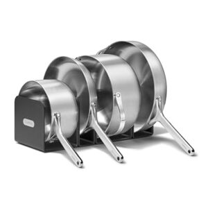 Caraway Stainless Steel Cookware Set (4 Piece) – 5-Ply Stainless Steel Pots & Pans – Includes Fry Pan, Sauce Pan, Sauté Pan, Dutch Oven, & Storage – Non Toxic, PTFE & PFOA Free
