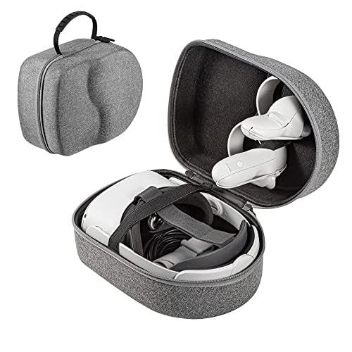 Carry case for Ques 2/Met Ques 2 VR Glass Double Layer Easy Storage Box and Hand Carrying Bag Virtual Reality Device Unit for Controllers+Charger+Data Cable+ Kit Accessories