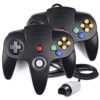 Classic Wired N64 64-bit Gamepad Joystick for Ultra 64 Video Game Console (Black) – 2 Pack