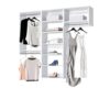 Closet Kit with Hanging Rods & Shelves – Corner Closet System – Closet Shelves – Closet Organizers and Storage Shelves (White, 66 inches Wide) Closet Shelving