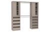ClosetMaid Modular Storage 68.76-78.78-inch W 4-Drawer 19-Shelf Wood Doors, Smoky Taupe Closet System