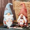 Coffee Gnomes Coffee Table Decor – Coffee Bar Accessories Tabletop Kitchen Office Home Coffee Bar Decor Counter Decor Christmas Valentine Resin Gnome Collectible Figurines For Coffee Lover (2pack)