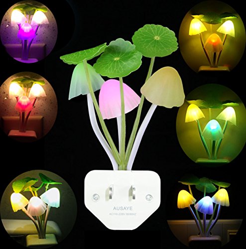 Color Change Led Night Light w/Smart Sensor, Plug-in Night Lights for Kids Adults Cute Mushroom Night Light Lamp Bedroom Home Decor Light Wall Lamps NightLight - Image 3