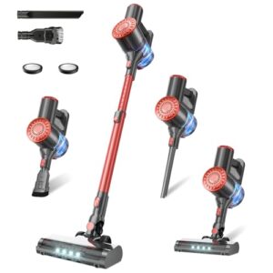 Cordless Vacuum Cleaner with Self-Standing, Powerful Stick Vacuum Cleaners for Home, 8-in-1 Lightweight Rechargeable Vacuum, 7-Layer Filtration,Ideal for Carpet, Pet Hair, Hardwood Floors