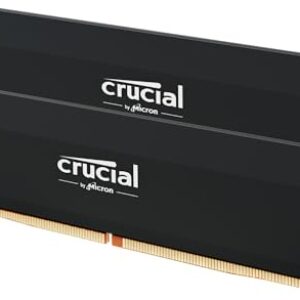 Crucial Pro 32GB DDR5 RAM Kit (2x16GB),CL36 6000MHz, Overclocking Desktop Gaming Memory, Intel XMP 3.0 & AMD Expo Compatible, Black – CP2K16G60C36U5B