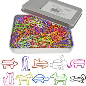 Cute Paper Clips Animal Shaped Paperclips, Fun Office Desk Accessories 100 PCS