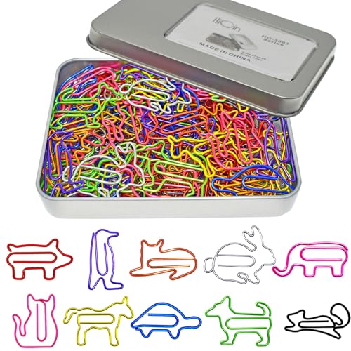 Cute Paper Clips Animal Shaped Paperclips, Fun Office Desk Accessories 100 PCS
