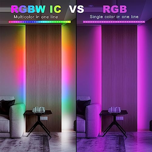DAYBETTER RGBW IC LED Strip Lights, Smart RGB+6500K White 4 Color in 1 LED Lights with Built-in IC Chip, High Density（60 LEDs per 3.2ft/1M） Dream Color LED Strip for Bedroom, Home Decor, 16.4ft, 24V - Image 3