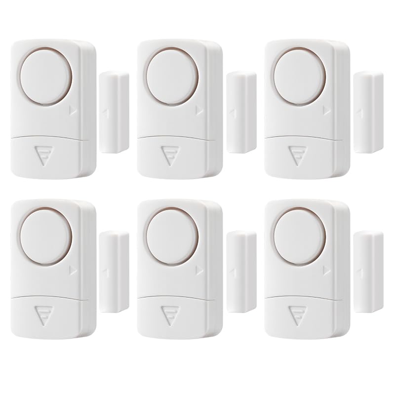 Door Alarm, Easy to Install Window Alarms for Home Security Anti-Theft System, 120DB Pool Alarm (6-Pack)