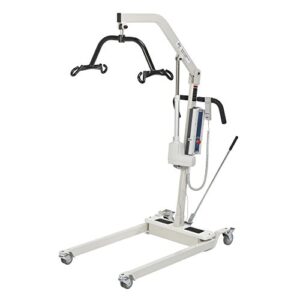 Drive Medical 13244 Medical Bariatric Electric Patient Lift with Rechargeable Battery and Six Point Cradle, White