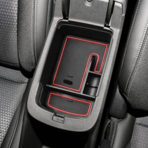 EDBETOS Center Console Organizer Tray Compatible with 2024 2025 Chevy Trax Accessories LS 1RS LT 2RS ACTIV Interior Secondary Armrest Storage Box Insert Tray, Red