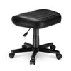 EUREKA ERGONOMIC Multi-Use Gaming Foot Stool Height Adjustable Swivel Rolling Stool Chair W Wheels,Gaming Footrest Video Game Stool for Gaming Home Office Chair,Black
