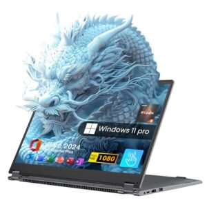 EYY 2 in 1 Laptop Computer, 15.6″ 16GB DDR4 512GB SSD Touchscreen Notebook, AMD Ryzen R3 3200U(Up to 3.5 GHz), Radeon Vega 3, 1920×1080 FHD Display, Windows 11 Pro, Wifi, BT5.1 RJ45, Blacklit Keyboard