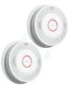 Ecoey Wireless Interconnected Combination Smoke and Carbon Monoxide Detector with 10-Year Battery, Interlinked Fire and CO Alarm with Bilingual Voice Alerts and LED Indicators, A8612B-4R, 2 Packs