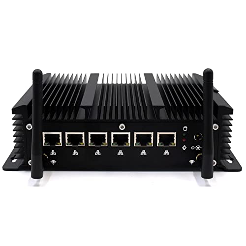 Firewall Micro Appliance Mini PC Core i7 10510U, 6 i225 2.5Gbe LAN, 32GB DDR4 RAM 1TB SSD, HD, USB3.0, 2* COM, Mini PCI E Wifi, SIM Card Slot, AES-NI, W 10 pro, VPN Router, Network/Industry