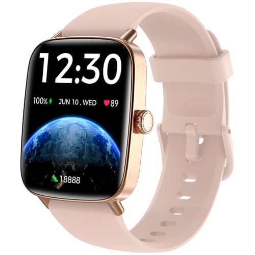 Fitpolo Smart Watch for Women, 1.85″ Touchscreen Fitness Tracker, Make/Answer Calls, Heart Rate & SpO2 Monitor, IP68 Waterproof, Sleep & Activity Tracking Smartwatch for Android Phones iPhone