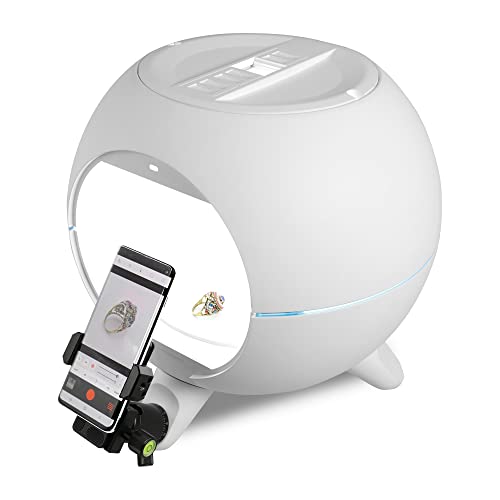 Foldio360 Smart Dome with Mount Kit (Smart Lightning Turntable with Built-in LED Light, Turntable and Phone Mount Kit | Auto Shooting 360 Degree Images and Video)