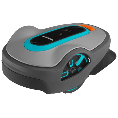 GARDENA 15102-20 SILENO Life – Automatic Robotic Lawn Mower, with Bluetooth app and Boundary Wire, The quietest in its Class, for lawns up to 10800 Sq Ft, Made in Europe, Grey