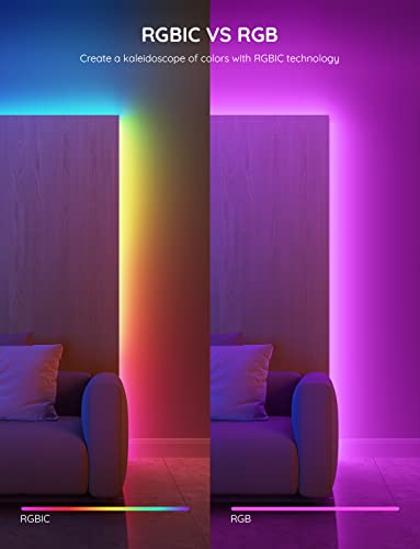 Govee RGBIC LED Strip Lights, Smart LED Lights for Bedroom, Bluetooth LED Lights APP Control, DIY Multiple Colors on One Line, Color Changing LED Strip Lighting Music Sync, Home Decor, 16.4ft - Image 3