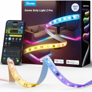 Govee RGBIC Strip Light 2 Pro with Matter, 16.4ft Smart LED Strip Lights Work with Alexa and Google Assistant, DIY Color Changing Light Strip, LED Lights for Bedroom, Cabinet, Party, Home Decor