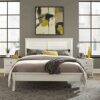 Grain Wood Furniture Greenport Solid Wood Platform Bed, Full Size, Brushed White