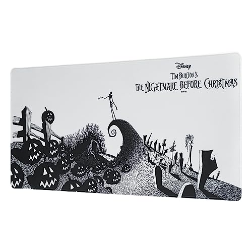 Grupo Erik Disney The Nightmare Before Christmas Mouse Mat | Desk Pad | 31.5″ x 13.78″ | Non-Slip Rubber Base Mouse Pad, Gaming Mouse Pad, Keyboard Mouse Mat | Nightmare Before Christmas Gifts