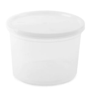 Heavyweight – 64oz – Clear Disposable Round Food Storage Deli Containers with Lids To-Go For Thanksgiving, Microwavable, Leak Proof, BPA-free : Set of 500