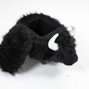 Home 2 Office Harry The Cow Ottoman with Storage for Bedroom Playroom or Recreation Room Decor Soft Animal-Shaped Furniture with Wooden Legs White
