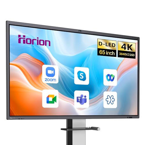Horion 65-inch Smart Board 4k Interactive Display Digital Whiteboard with 48MP Camera Android 13 All in One 50-Point Multi-Touch Electronic Smart White Board for Office Classroom (with Wall Mount)