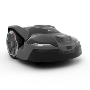 Husqvarna 410iQ Automower Robotic Mower, 0.5 Acre Mowing Capacity, Wire Free Robot Lawn Mower with Charging Station, RS1 EPOS Reference Station and Replacement Blades, 970727401