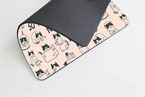 I Work Hard So My Cat Can Have Nice Things - Funny Cat Lover Present - Pink Mouse Pad - Office Desk Accessories - Cubicle Decor - Image 4