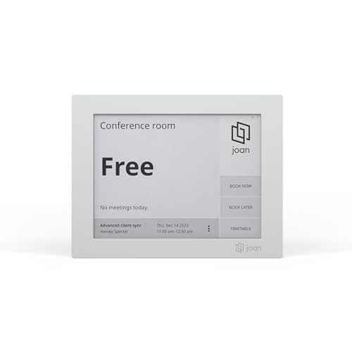 Joan 6 RE Gray: Wireless E Ink Touch 6-Inch Display Meeting Scheduler – Smart Office Organizer, Calendar Sync