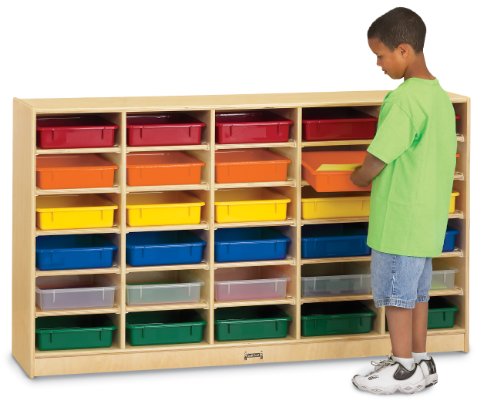 Jonti-Craft 0931JC 30 Bins Mobile Storage with Assorted Colored Bins - Image 3