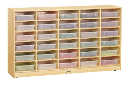 Jonti-Craft 0931JC 30 Bins Mobile Storage with Assorted Colored Bins - Image 5