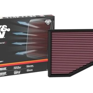 K&N High-Flow Original Lifetime Engine Air Filter: Increase Power: Premium, Washable: Compatible with 2021-2025 JEEP: Grand Cherokee, 33-5123