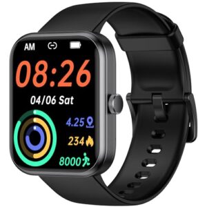 Kummel Smart Watch 45mm, AMOLED Fitness Watch with Heart Rate/Sleep Monitor Steps Calories Counter, IP68 Waterproof Activity Tracker Compatible with Android iOS