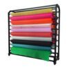 Large Textile Commercial Fabric Roll Storage Rack with Adjustable Hanging Rod, Movable Heavy Duty Steel Organiser Holder with Wheels for Vinyl Rolls / Leather Rolls / Window Film / Wallpaper Display(2