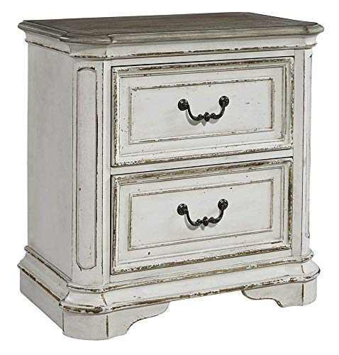 Liberty Furniture Industries Magnolia Manor 2 Drawer Night Stand, W28 x D17 x H28, White