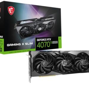 MSI Gaming RTX 4070 Ti Super 16G Gaming X Slim Graphics Card (NVIDIA RTX 4070 Ti Super, 256-Bit, Extreme Clock: 2685 MHz, 16GB GDRR6X 21 Gbps, HDMI/DP, Ada Lovelace Architecture)