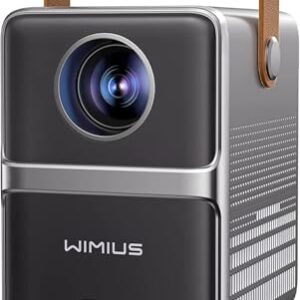 Mini Projector with WiFi and Bluetooth – 【Electric-Focus/Auto Keystone/Short Throw/550 ANSI】WiMiUS 1080P Portable Outdoor Movie Home Theater Proyector Compatible with HDMI,USB,AV,Phone/Tablet/Laptop