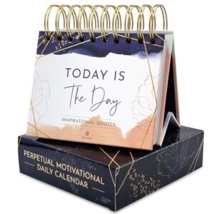 Motivational Calendar – Daily Flip Calendar with Inspirational Quotes – Inspirational Desk Decor for Women, Office Decor for Women Desk, Inspirational Gifts for Women, Desk Accessories for Women