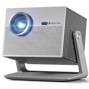 Netflix Projector, 1080P Portable Projector with WiFi and Bluetooth, True 600 ISO ANSI Lumens, 360° Adjustable Gimbal Stand, Auto Keystone Video Projector, MAX 200”Display